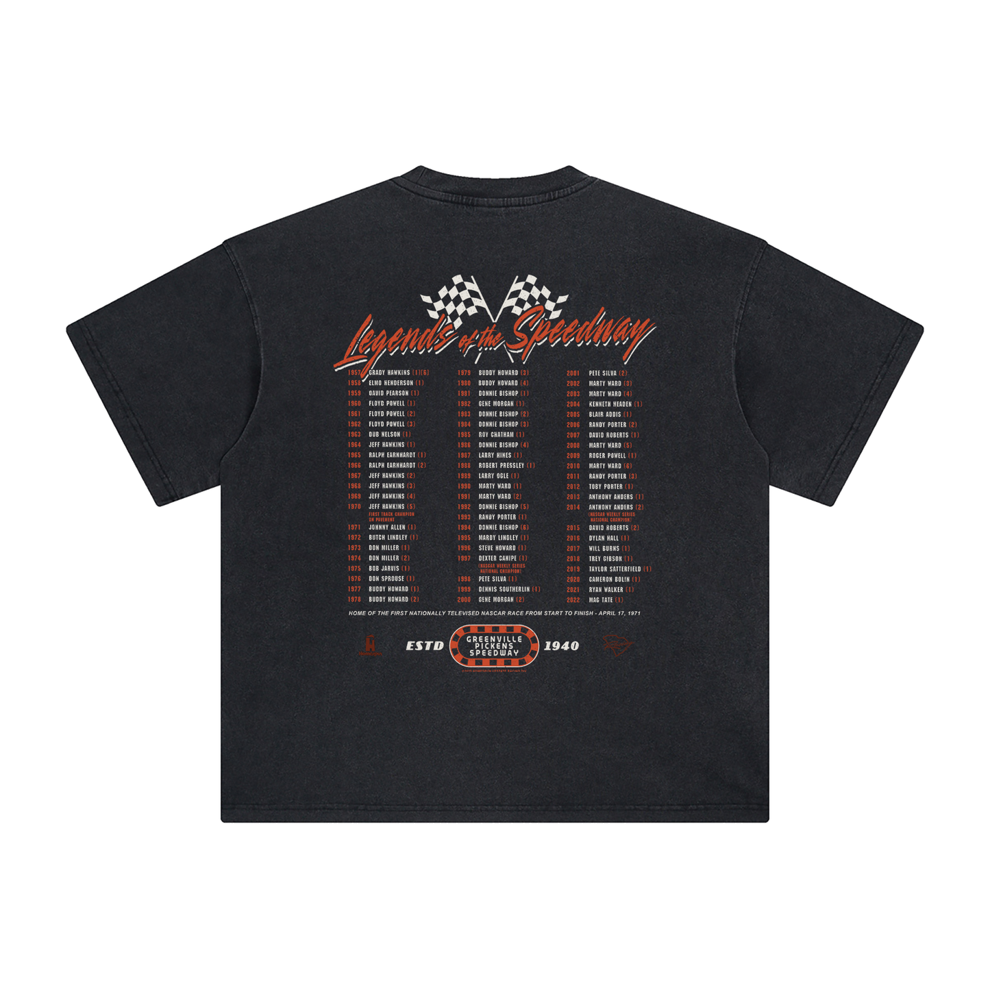 Greenville Pickens Speedway Fourth Turn Tee - Vintage Black