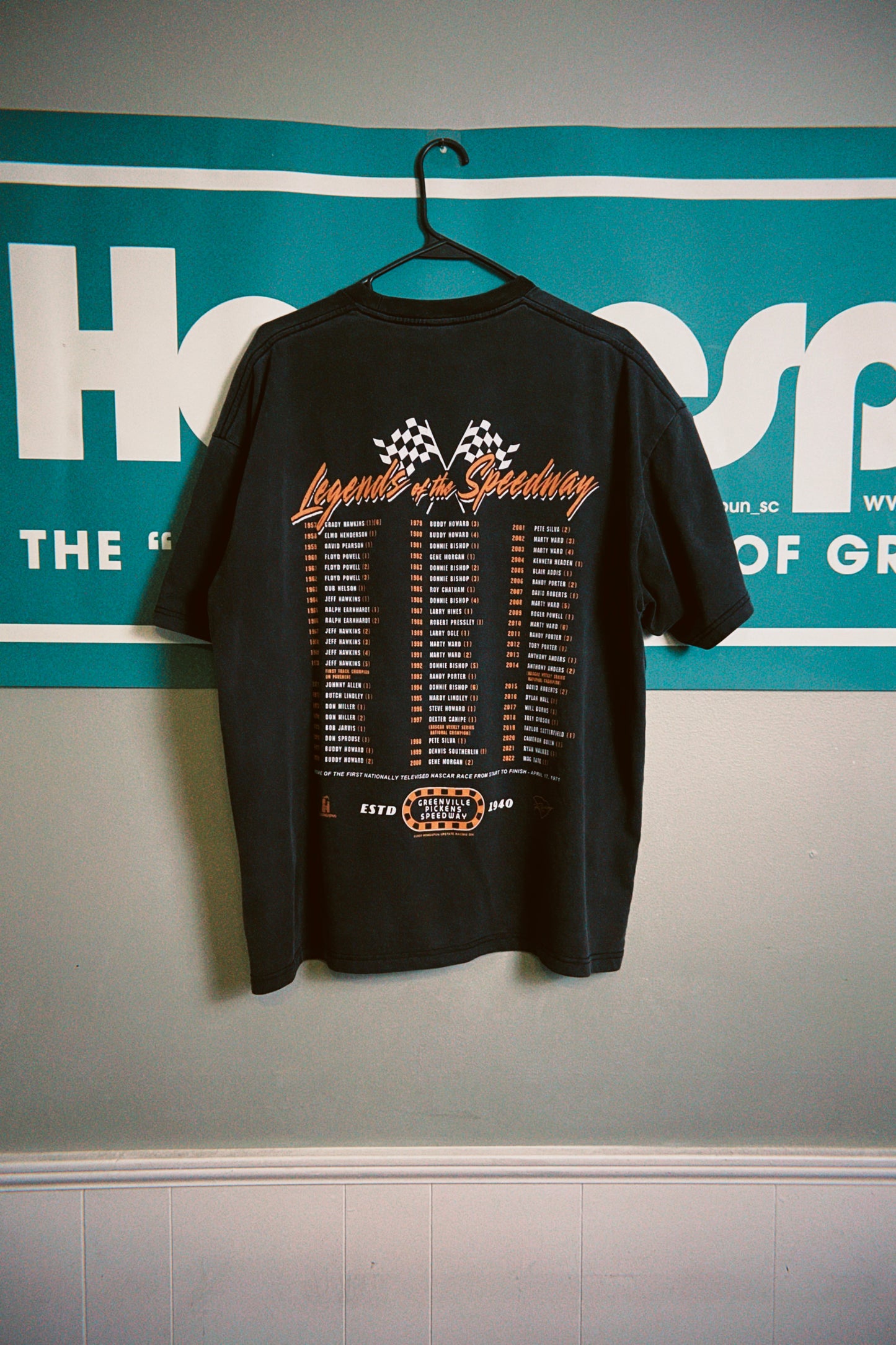 Greenville Pickens Speedway Fourth Turn Tee - Vintage Black