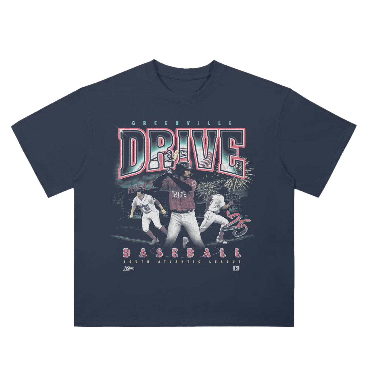 Greenville Drive Bootleg Tee - Navy | Homespun Greenville, SC