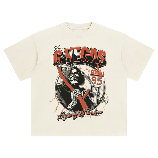 Homespun - Highway To Paradise Tour Shirt - Boxy Vintage Off White