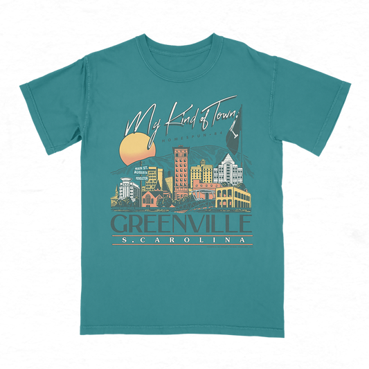 Homespun - My Kind of Town - Emerald Tee