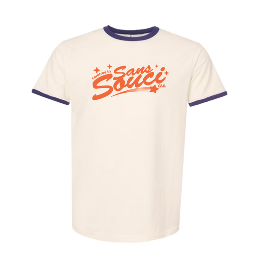 Carefree in Sans Souci - Ringer Tee - Vintage white / India